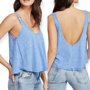 🌻NEW w/tags) FREE PEOPLE We The Free Blue Carly Tank Top Size Medium